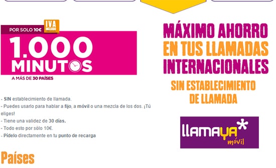 LlamaYa lanza un bono de 1000 minutos por 10€ a algunos países: Puede ...
